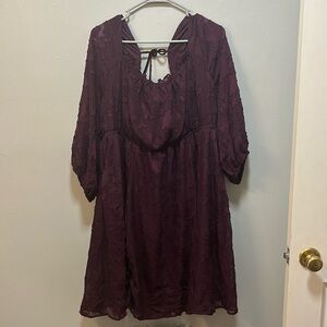 Purple lacy-floral dress from Torrid. Size 2/16-18.